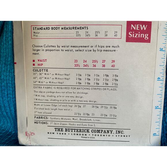 Butterick Pattern 4720 skirt skort 25" waist - Picture 3 of 3